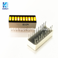 نمایشگر نوار LED 10 بخش زرد SGS برای تجهیزات صنعتی